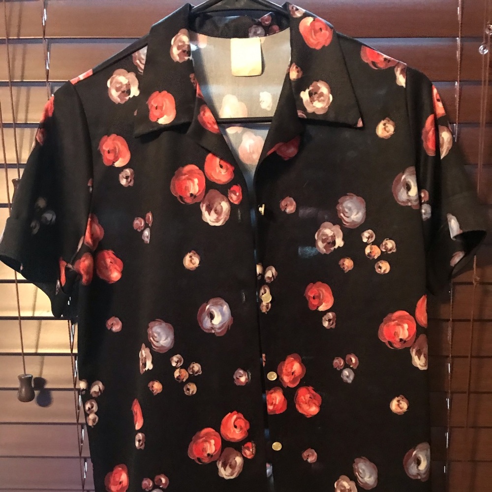 Two Vintage Polyester button down shirts.